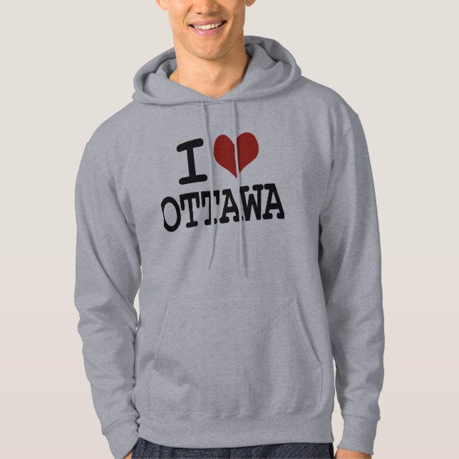 Jag älskar Ottawa Hoodie (Framsida)