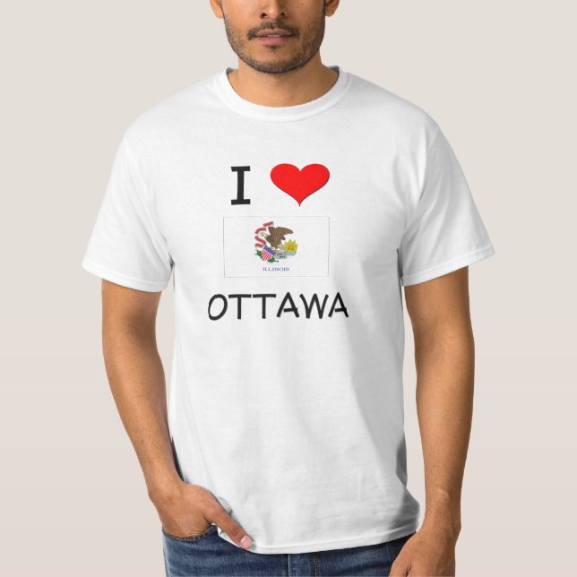 Jag älskar OTTAWA Illinois Tröja (Framsida)