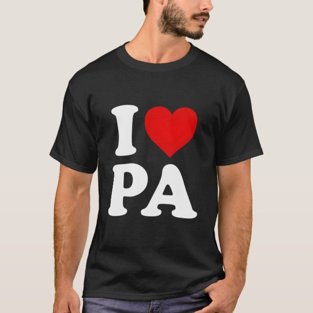 Jag älskar Pa He Pennsylvania T Shirt (Framsida)