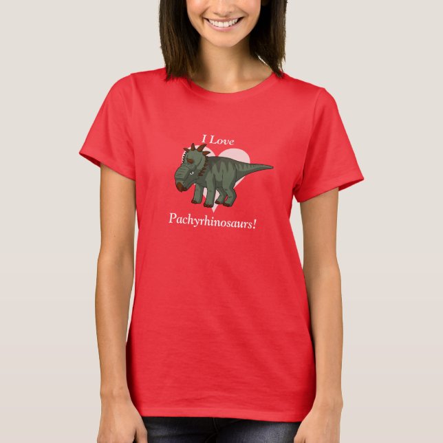 Jag älskar Pachyrhinosaurs! Tee Shirt (Framsida)