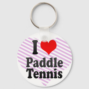 Jag älskar paddlar tennis nyckelring