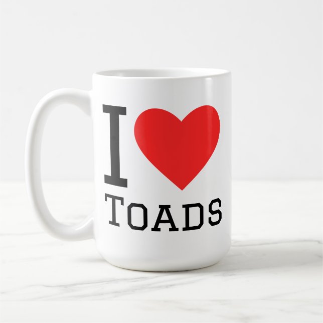 Jag älskar paddor kaffemugg (Vänster)