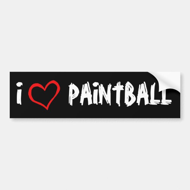 Jag älskar Paintball Bildekal (Framsidan)