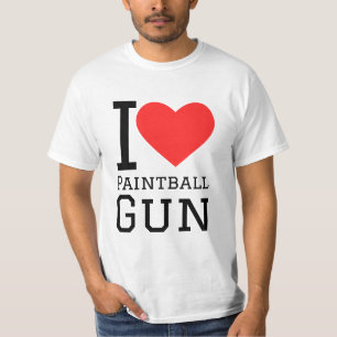 Jag älskar paintball gevär t shirt