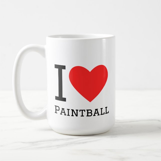 Jag älskar paintball kaffemugg (Vänster)