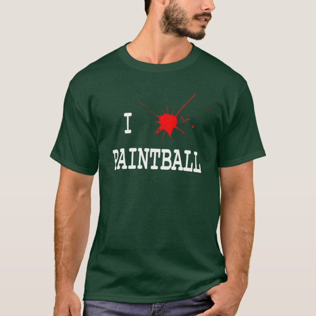 Jag älskar paintball tee shirt (Framsida)