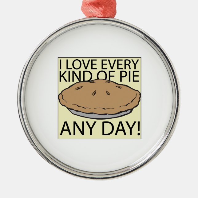 Jag älskar pajen julgransprydnad metall (Framsidan)