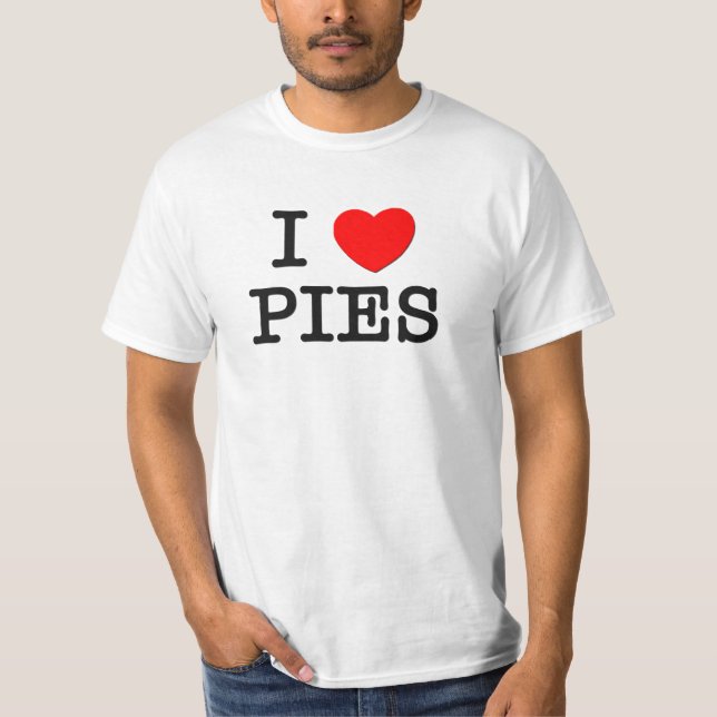 Jag älskar PAJER (mat) T-shirt (Framsida)