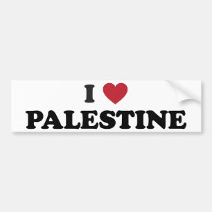 Jag älskar Palestina Bildekal
