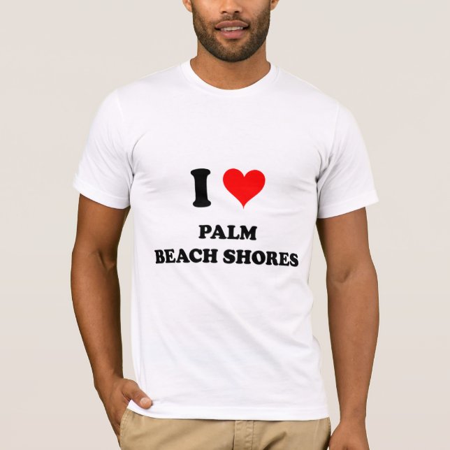 Jag älskar Palm Beach kuster Florida T Shirt (Framsida)