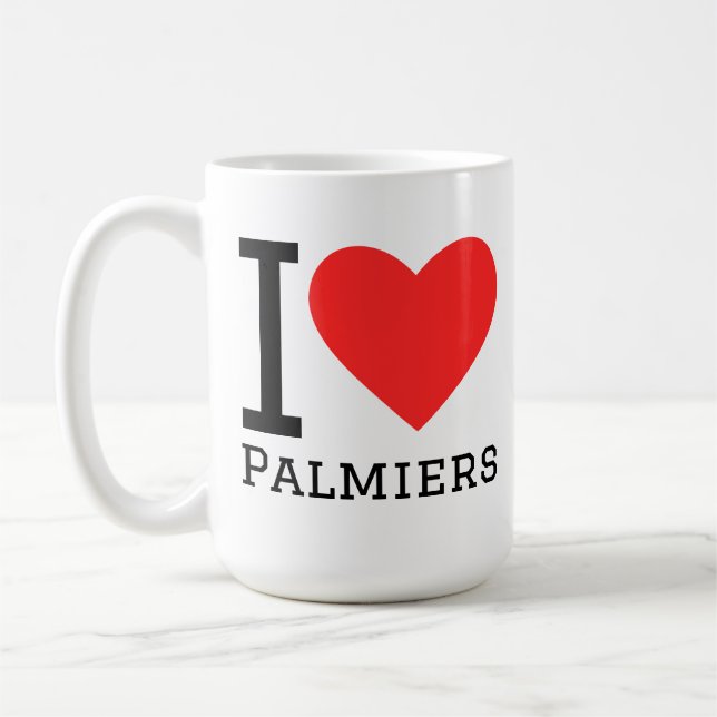 Jag älskar palmiers kaffemugg (Vänster)