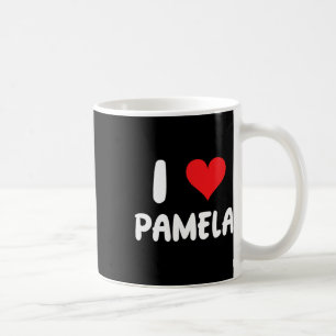 Jag älskar Pamela - Hjärta - Namn Kaffemugg