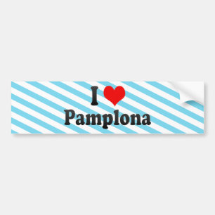 Jag älskar Pamplona, Spanien Bildekal