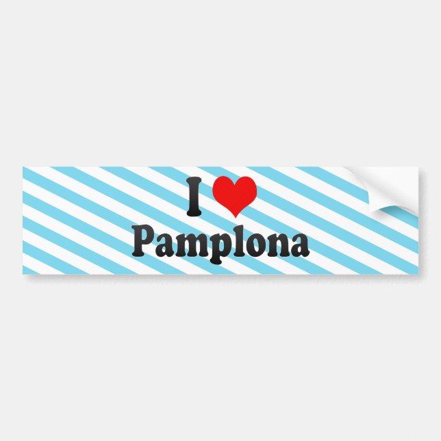 Jag älskar Pamplona, Spanien Bildekal (Framsidan)