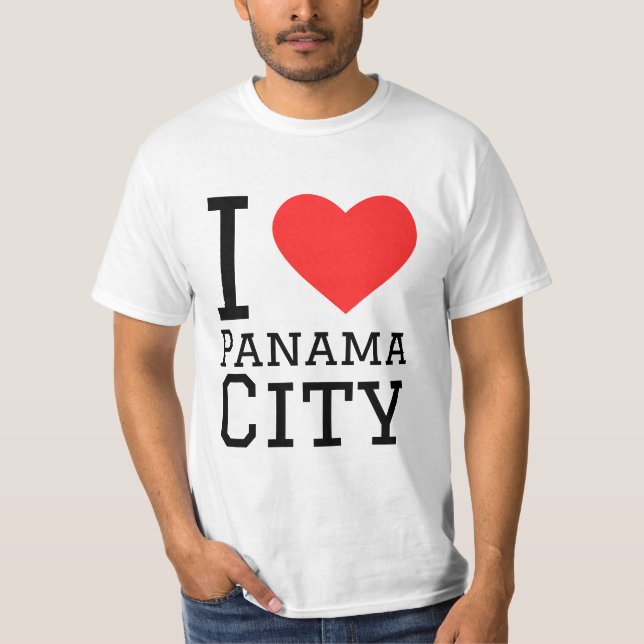 Jag älskar Panama City  T Shirt (Framsida)