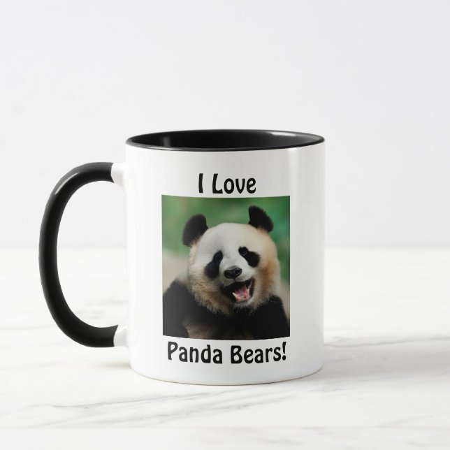 Jag älskar Panda Björnar Mugg (Vänster)