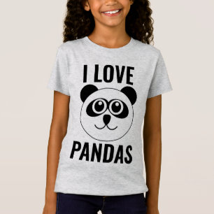 JAG ÄLSKAR PANDABÄR BARN FLIKOR T-SHIRTAR T SHIRT