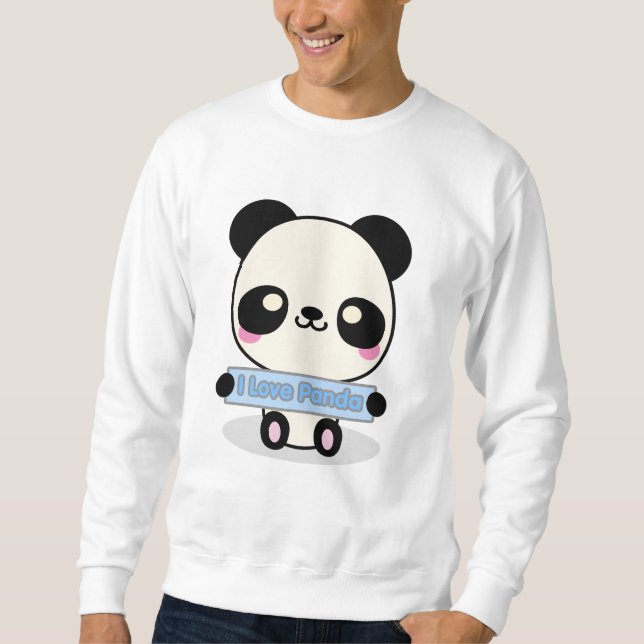 Jag älskar pandaen sweatshirt (Framsida)