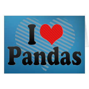 Jag älskar Pandas Hälsningskort