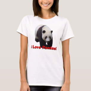 Jag älskar Pandas! Jätte- Pandakvinna baby - T-shirt