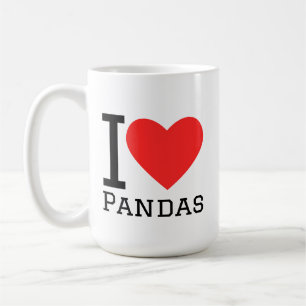 Jag älskar pandas kaffemugg