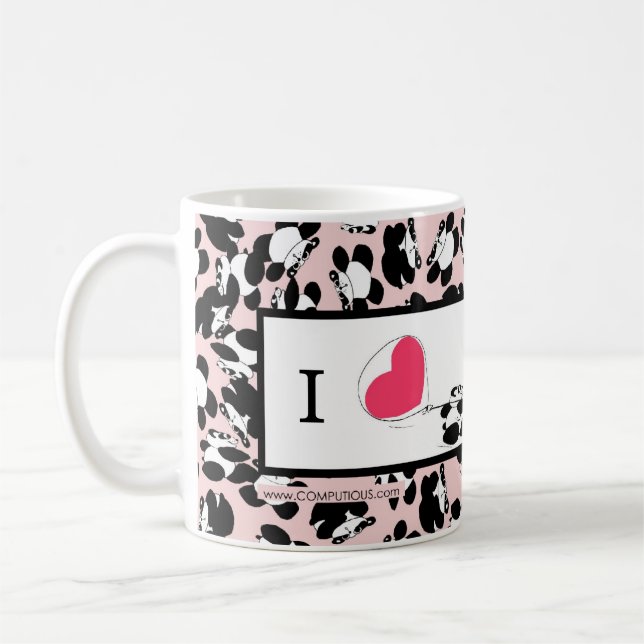 Jag älskar pandas kaffemugg (Vänster)