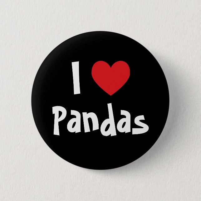 Jag älskar pandas knapp (Framsida)