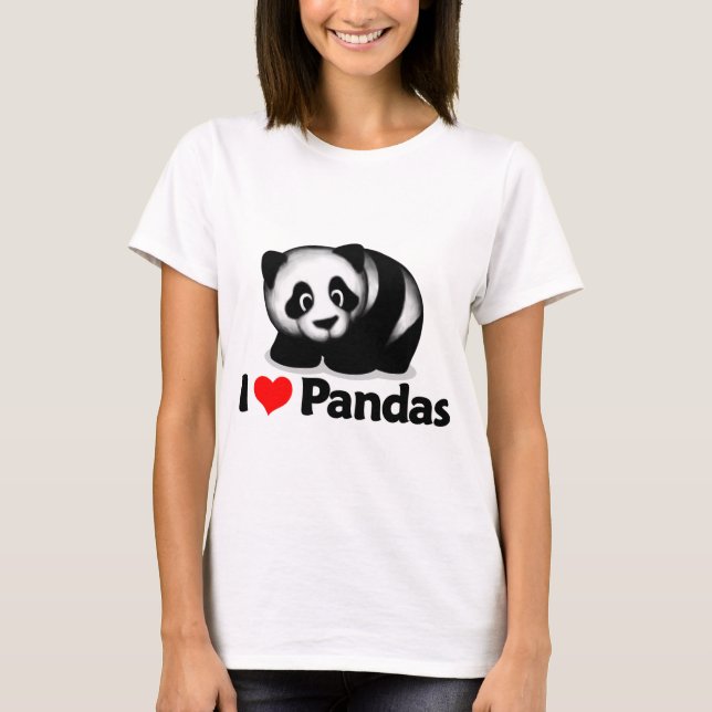 Jag älskar Pandas Tee (Framsida)