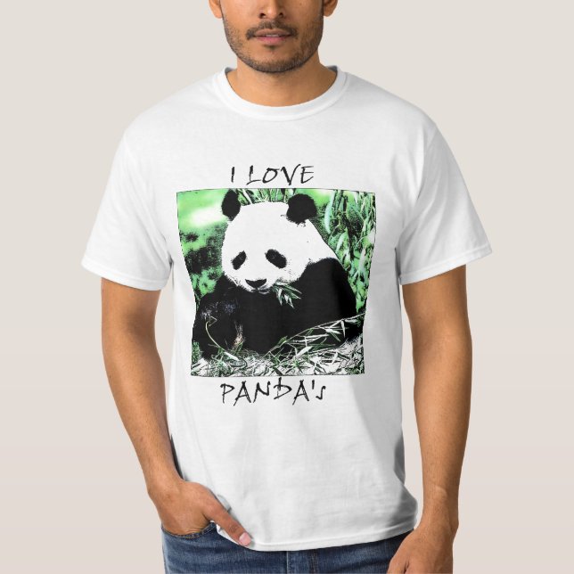 jag älskar pandas tee (Framsida)