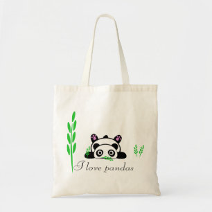 Jag älskar pandas tygkasse