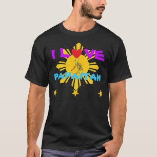 Jag älskar Papaitan den grundläggande mörka T Shirt