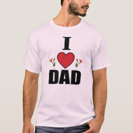 Jag älskar pappa ärmlösa t-shirts present till far