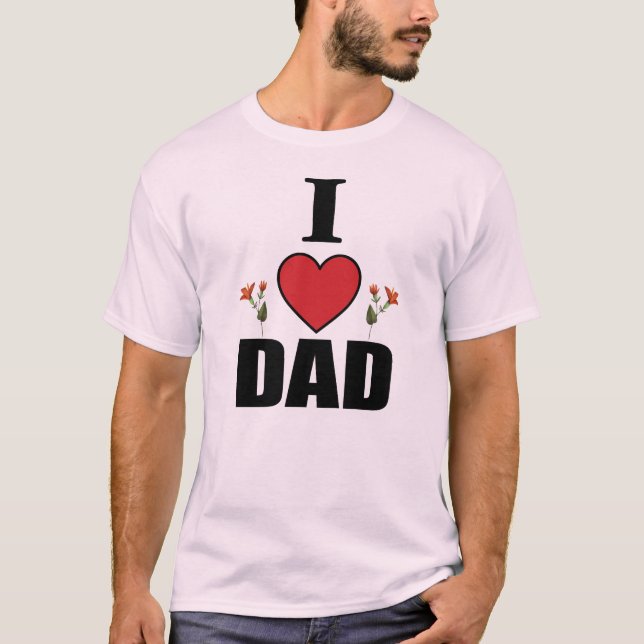 Jag älskar pappa ärmlösa t-shirts present till far (Framsida)