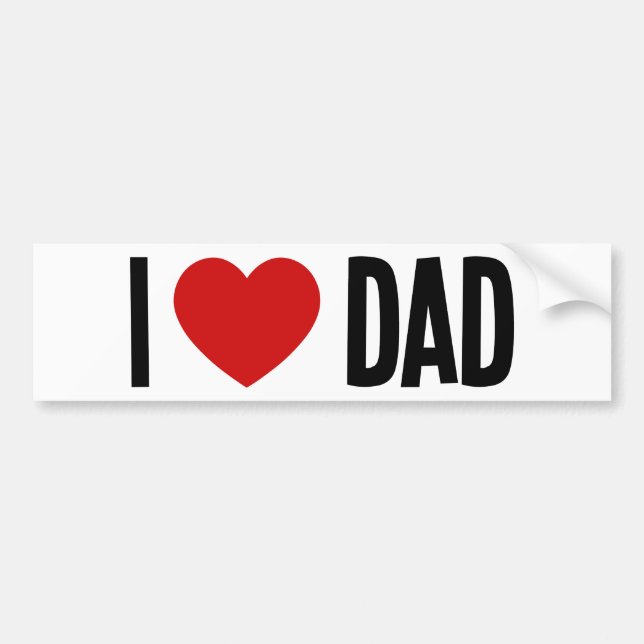 Jag älskar pappa dekal (Framsidan)