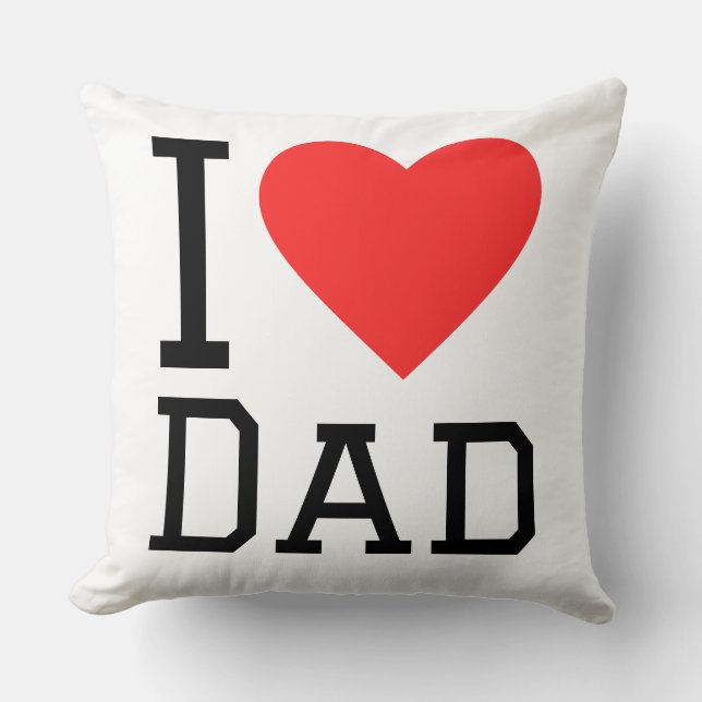 Jag älskar pappa fyrkantig dekal kudde (Framsida)