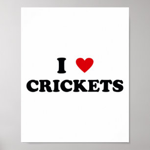 Jag älskar pappa mamma - rolig jag älskar cricket  poster