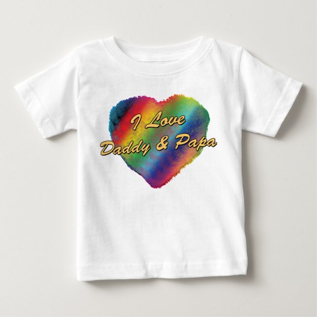 Jag älskar pappa och pappan t-shirt (Framsida)