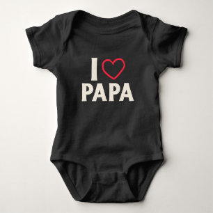 Jag älskar Pappa, Vit Röd Betydelse Söt T Shirt
