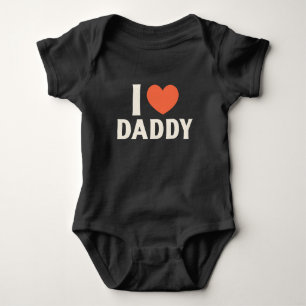 Jag älskar Pappa, Vit Röd Betydelse Söt T Shirt