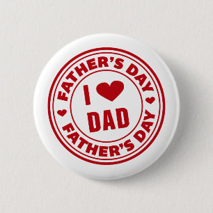 Jag älskar pappan som lycklig fars dag klämmer knapp