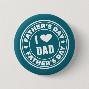 Jag älskar pappan som lycklig fars dag klämmer knapp