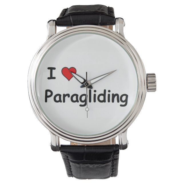 Jag älskar paragliding armbandsur (Framsida)