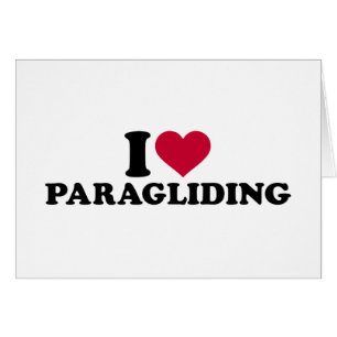 Jag älskar paragliding hälsningskort
