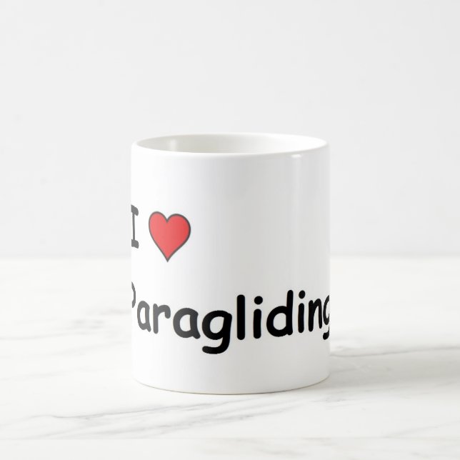 Jag älskar paragliding kaffemugg (Center)
