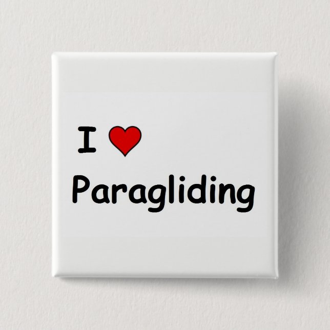 Jag älskar paragliding knapp (Framsida)