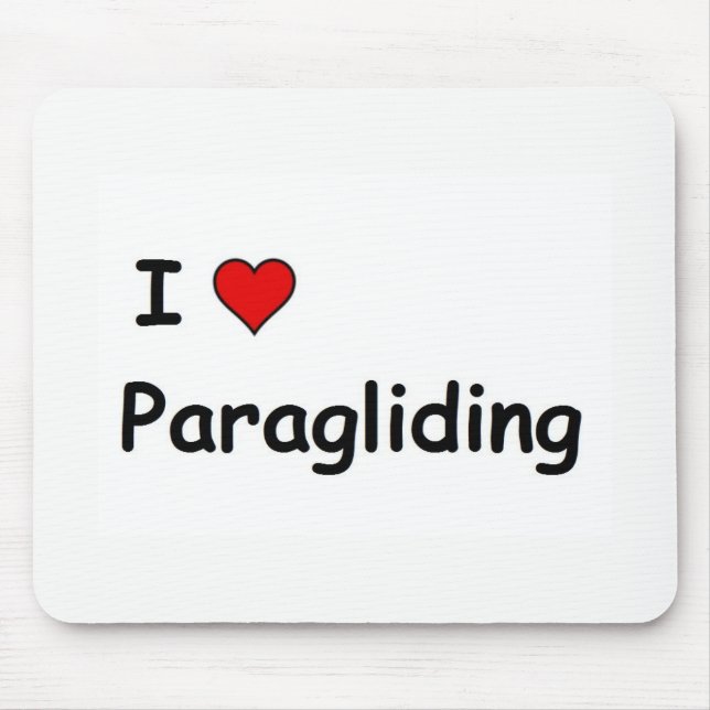 Jag älskar paragliding musmatta (Framsidan)