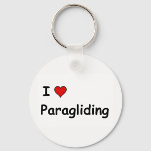 Jag älskar paragliding nyckelring