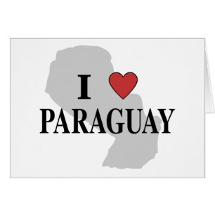 Jag älskar Paraguay Hälsningskort