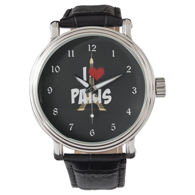 "Jag älskar Paris," Eiffeltornet Armbandsur (Framsida)