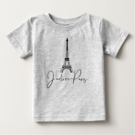 Jag älskar Paris Eiffeltornet Söt Grå T Shirt